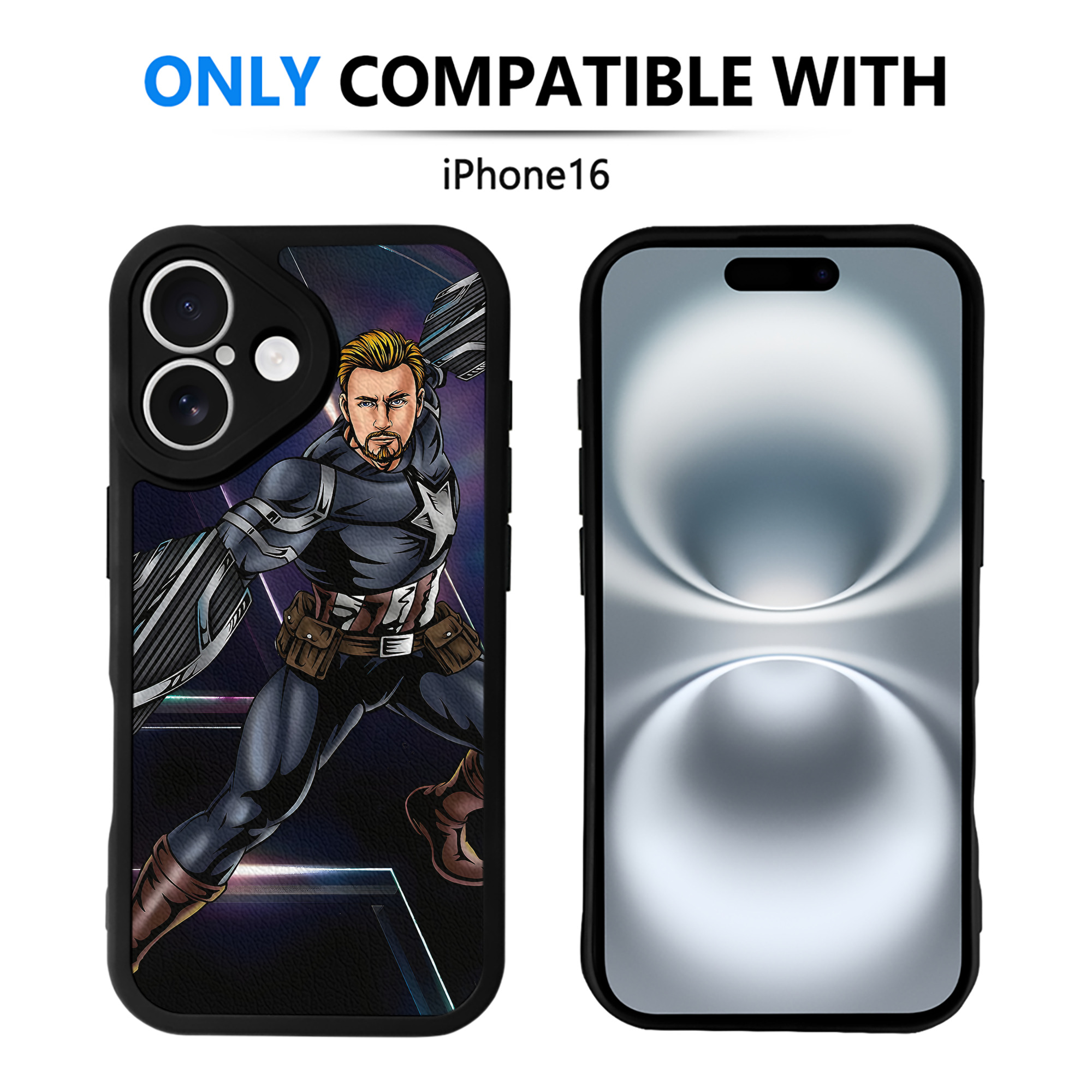 （画像用） アベンジャーズ The Avengers 【iPhone 16シリーズ対応】シリコンスマホケース（レザー調） 材質：シリコン